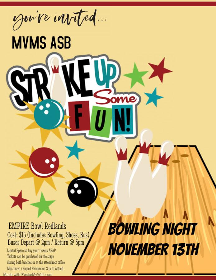 Notice of our bowling night