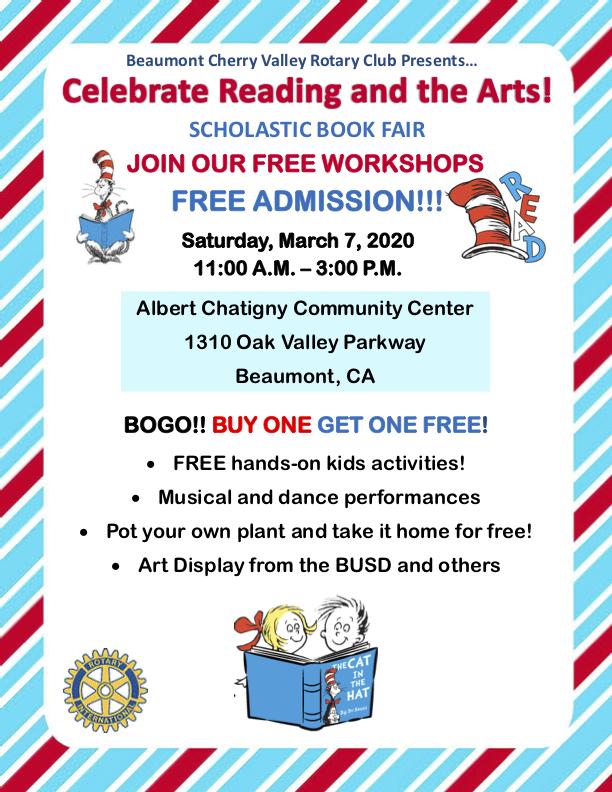 Flyer with Text and Pictures of Cat in the Hat