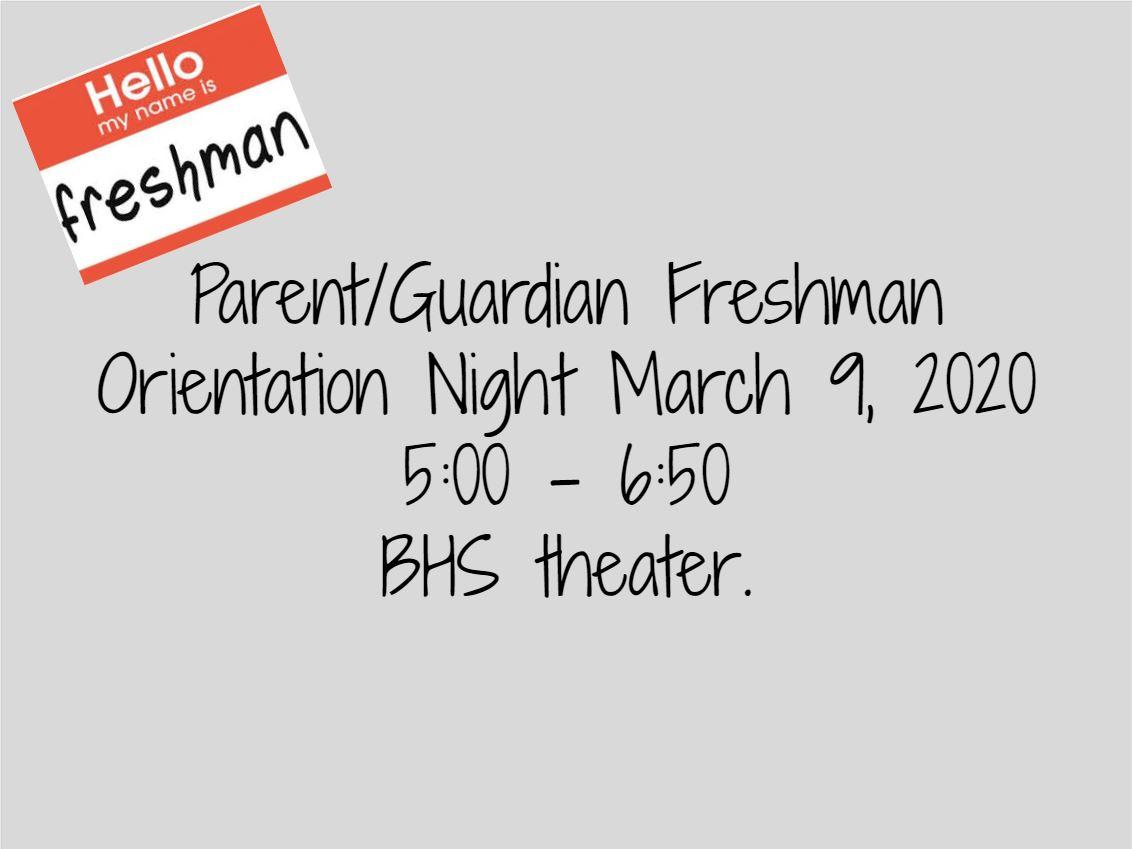 "Hi, My name is Freshman" name tag